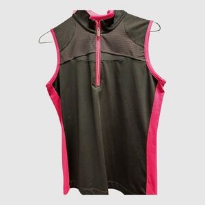 Tail bright pink and black golf polo, size M